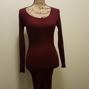 Boutique Maroon Bodycon Dress